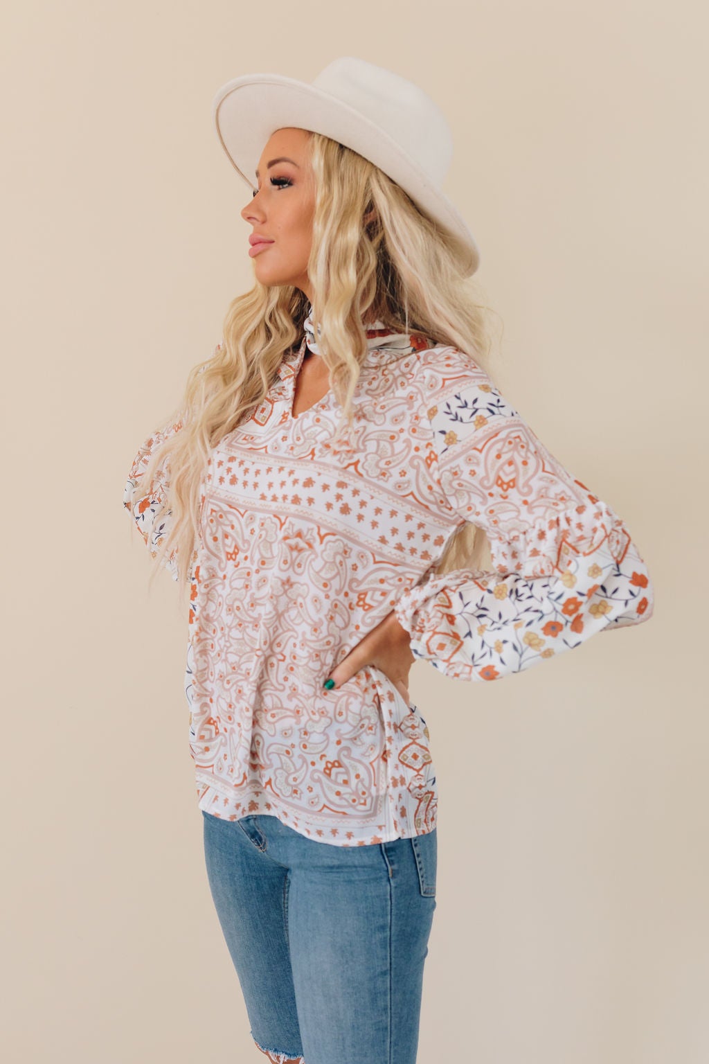 Angus Keyhole Blouse