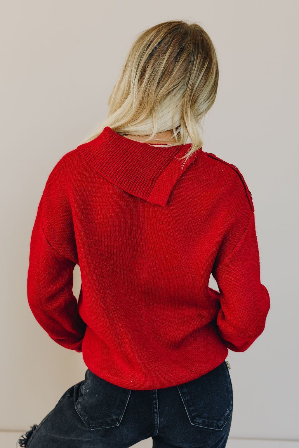 Day Dream Grey Button Sweater