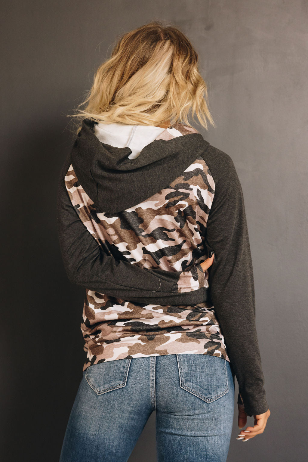 Clemons Double Hooded Patterned Hoodie