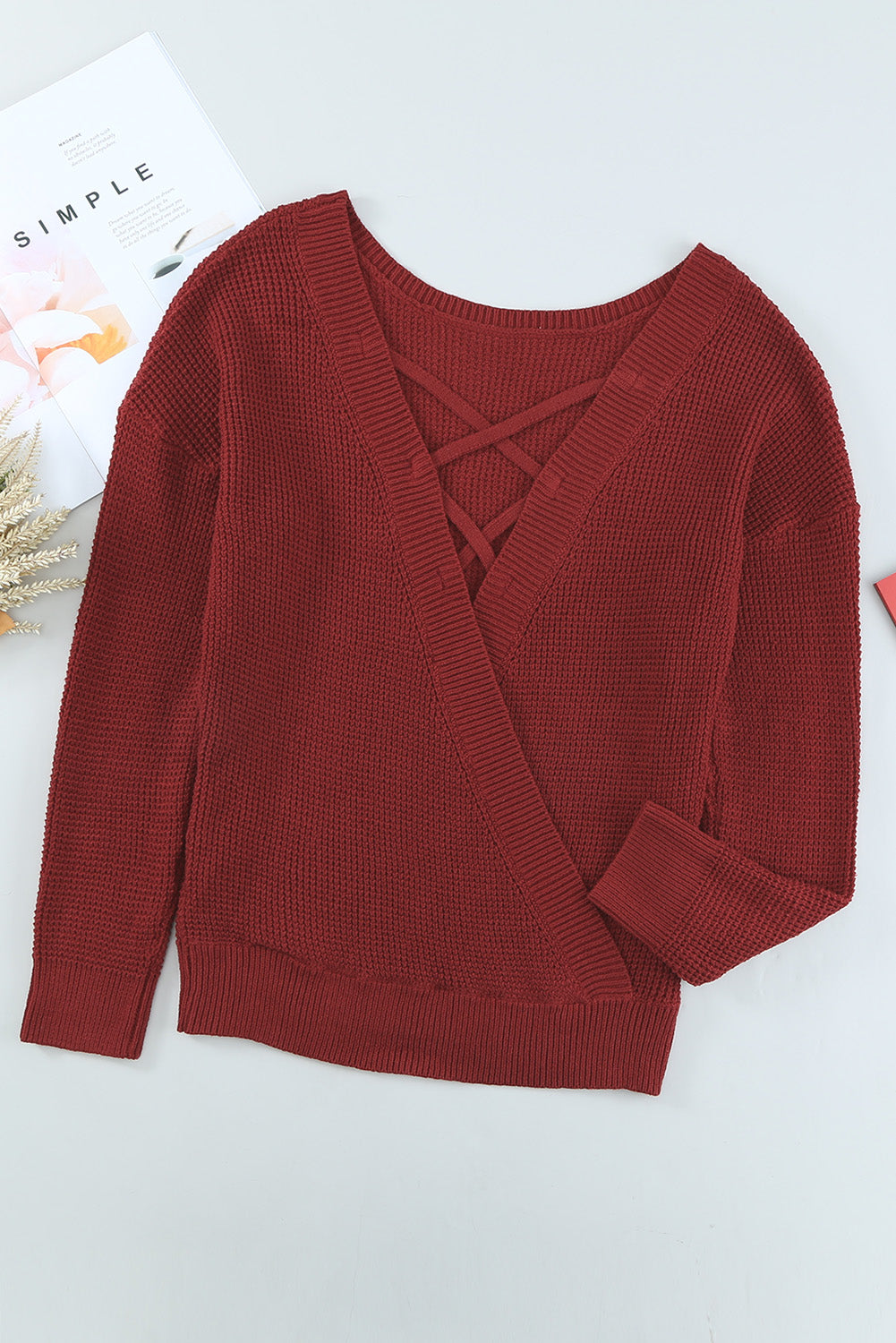 Its Knit to Be Cross Back Sweater