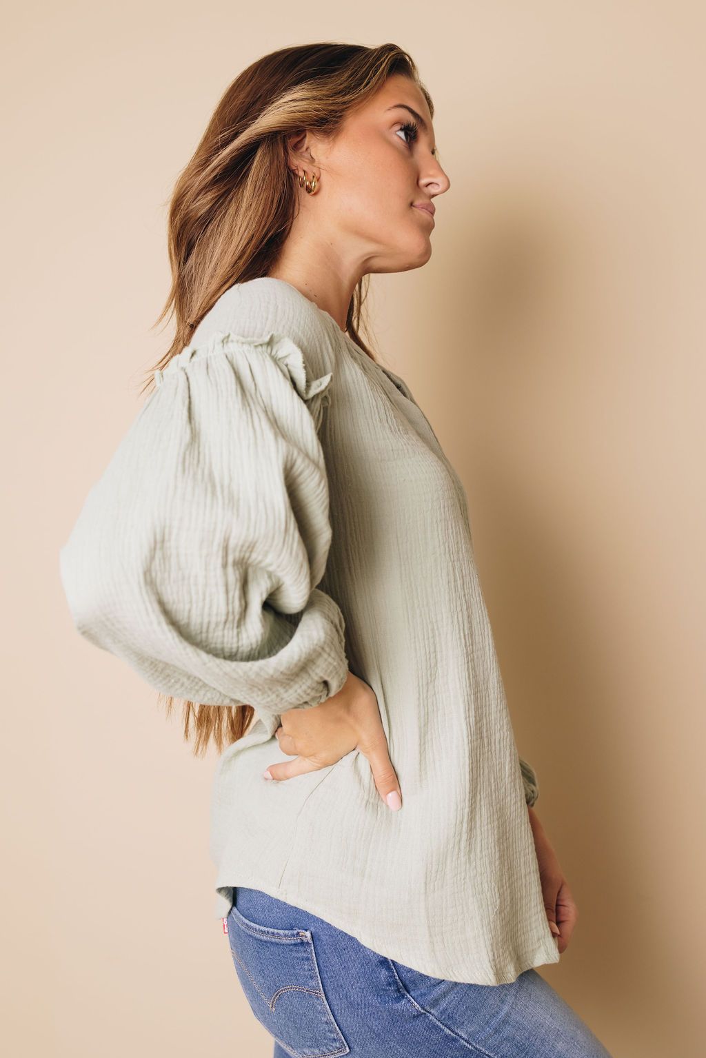 Fable Balloon Sleeve Top