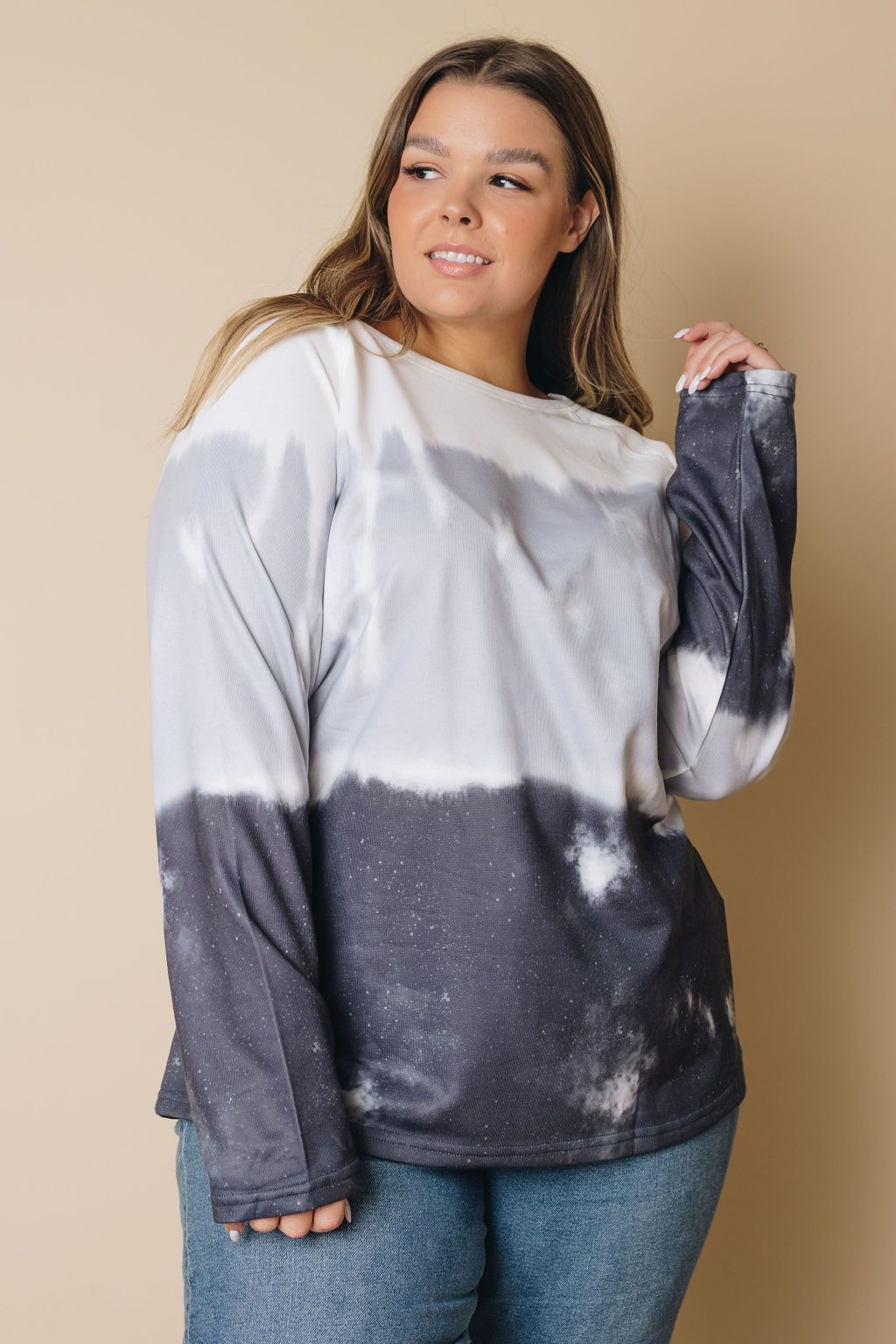 Plus Size - Jace Raglan Tie-Dye Top