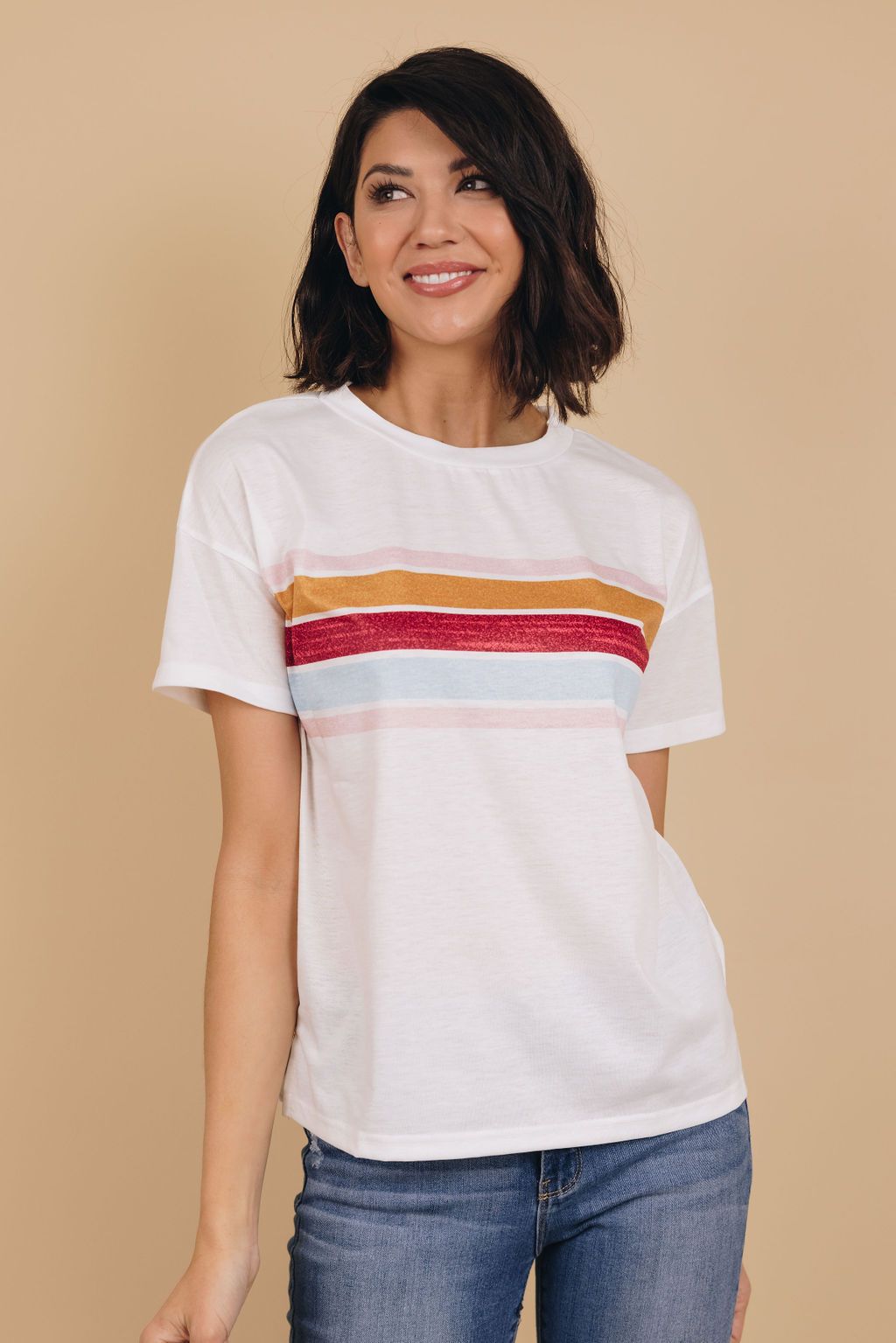 Sunset Striped Tee