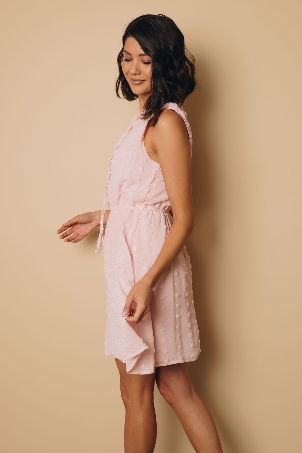 Nissa Pom Pom Mini Dress