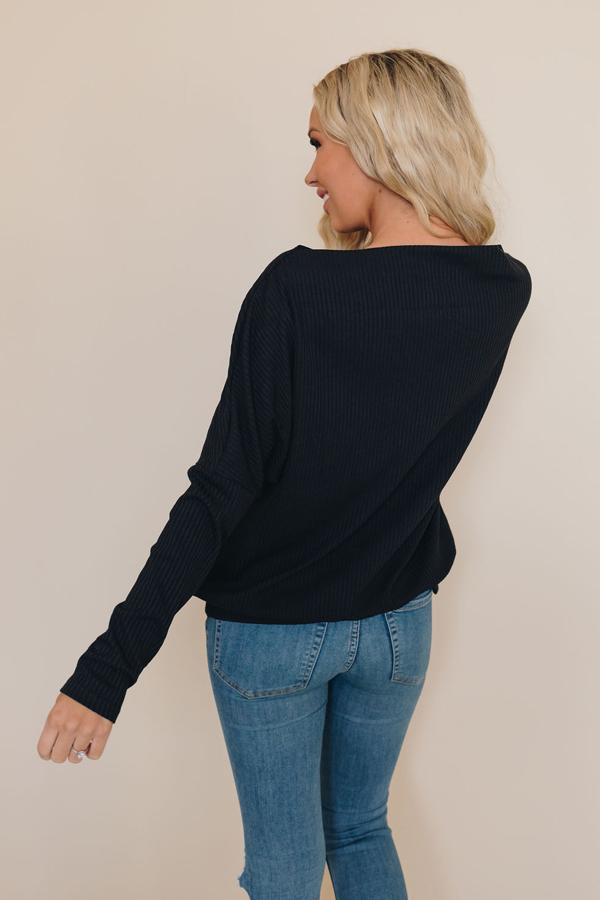 Charlene Ribbed Long Sleeve Top