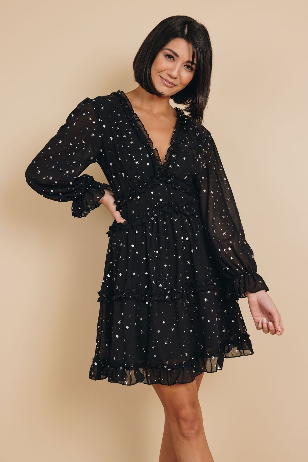 Shining Star Ruffle Dress
