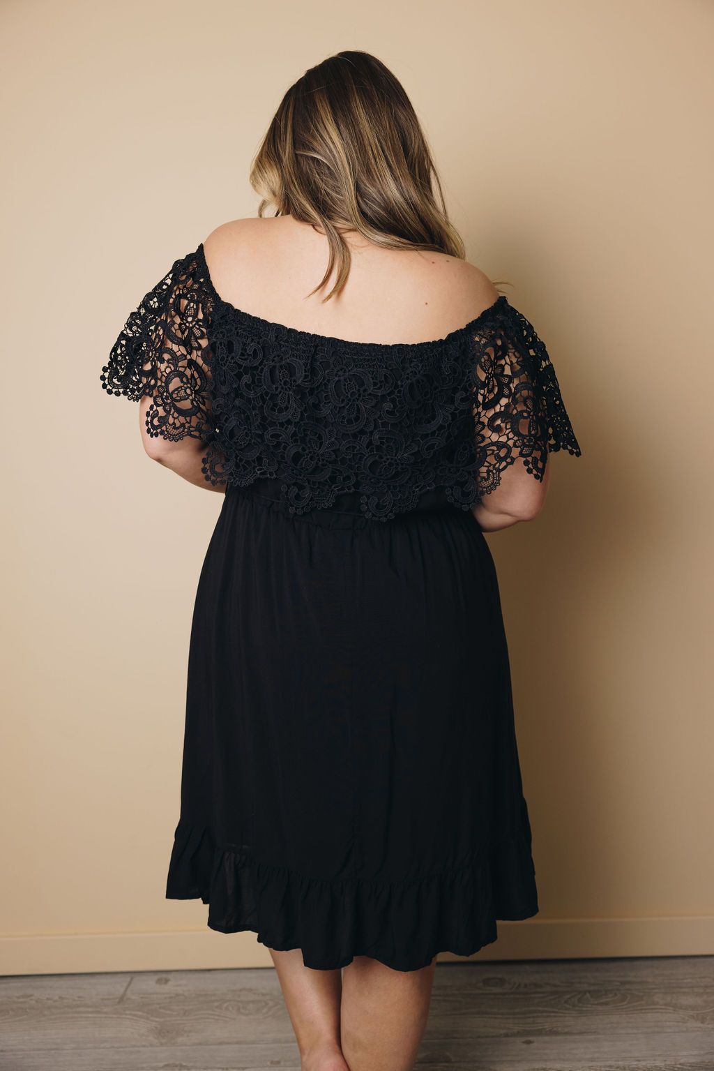 Plus Size - Maya Lace Sleeves Dress