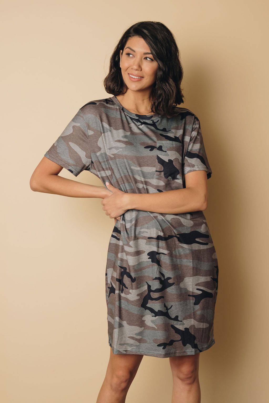 Game Changer Camo T Shirt Dress