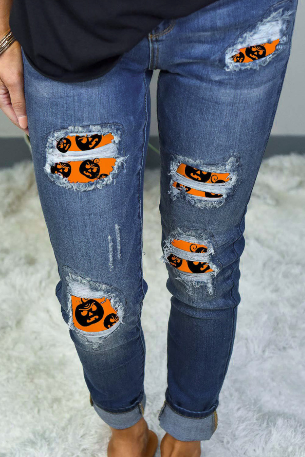 Bold New Me Patched Jeans