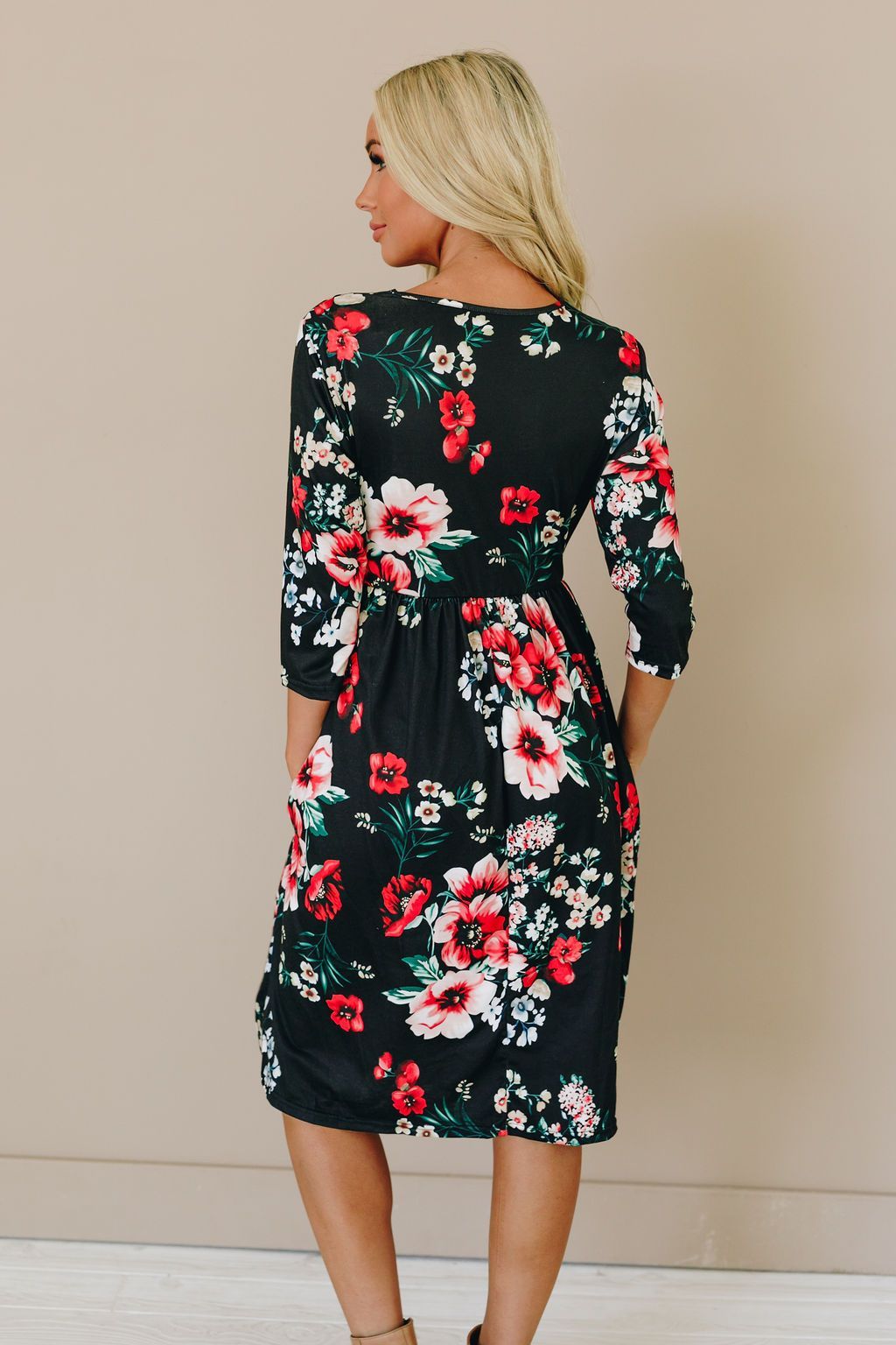 Storyline Floral Wrap Dress