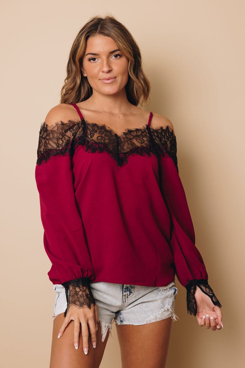 Work Of Art Cold Shoulder Blouse