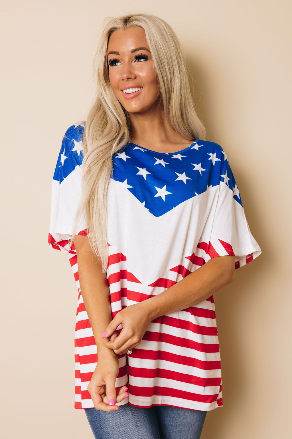 Flag Pattern Tee