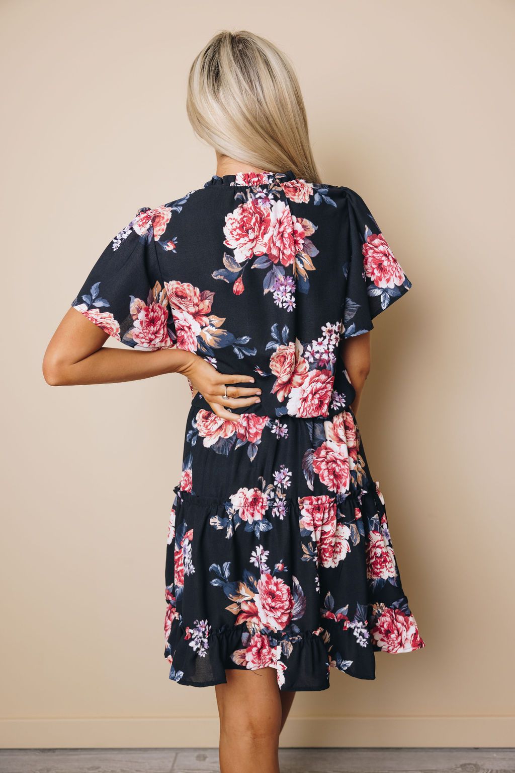 Nia Ruffled Tie Mini Dress