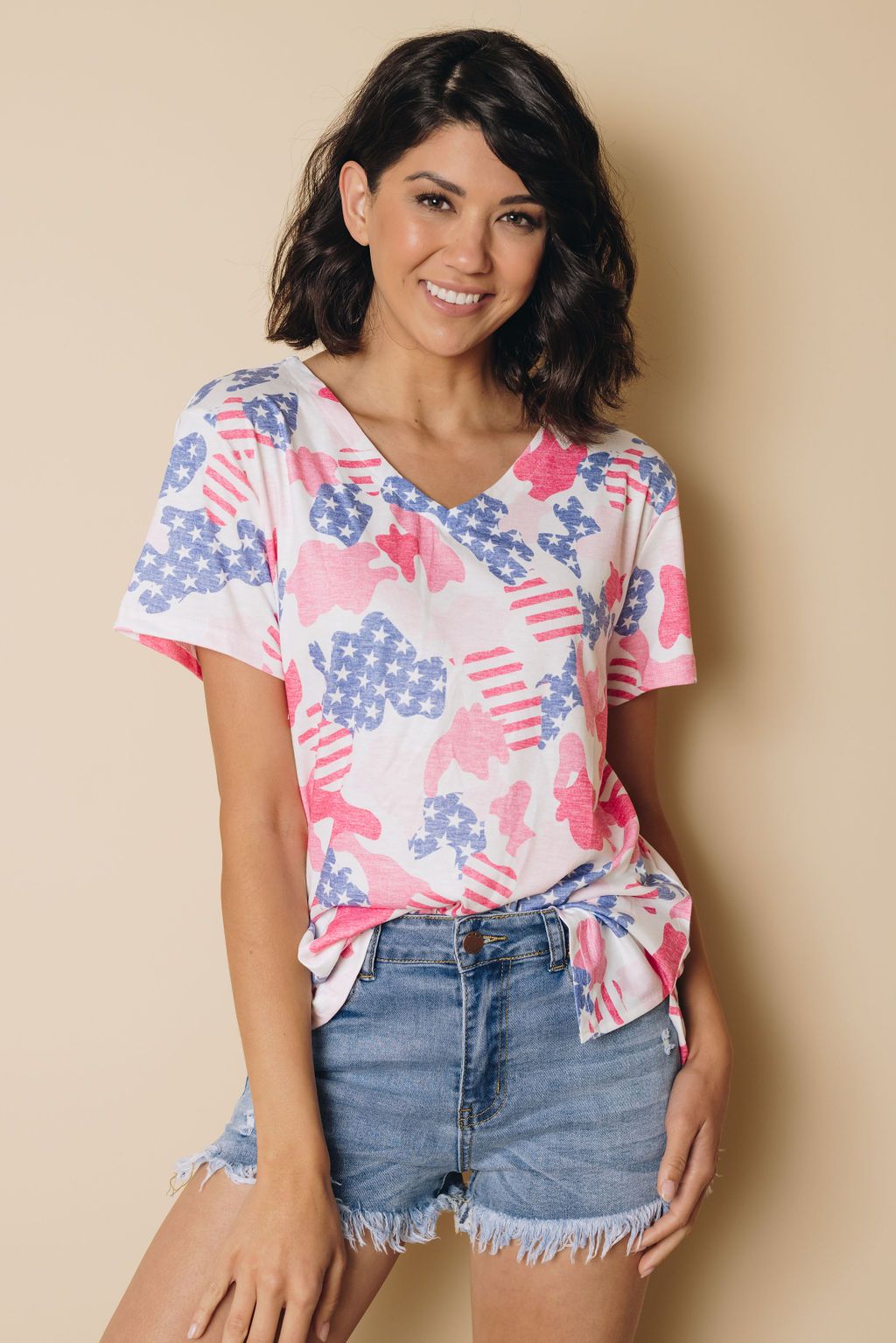 American Flag Camo Tee