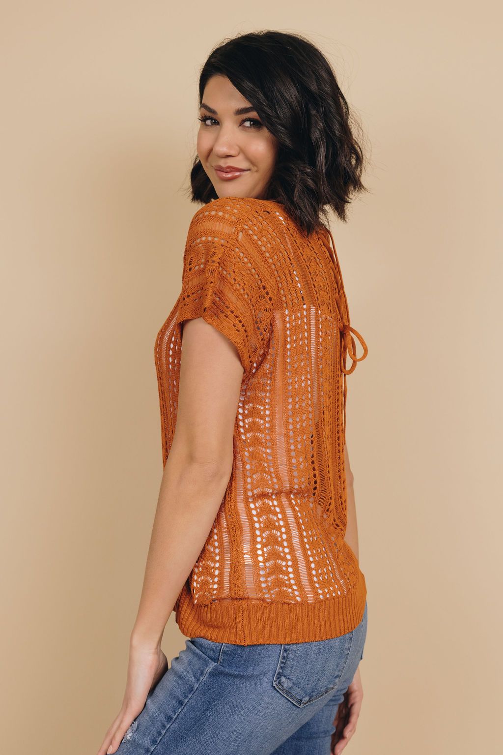 Payson Cross-Back Knit Top