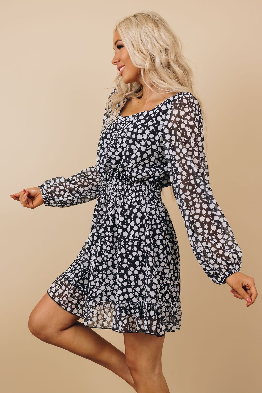 Naomi Ruffle Floral Dress