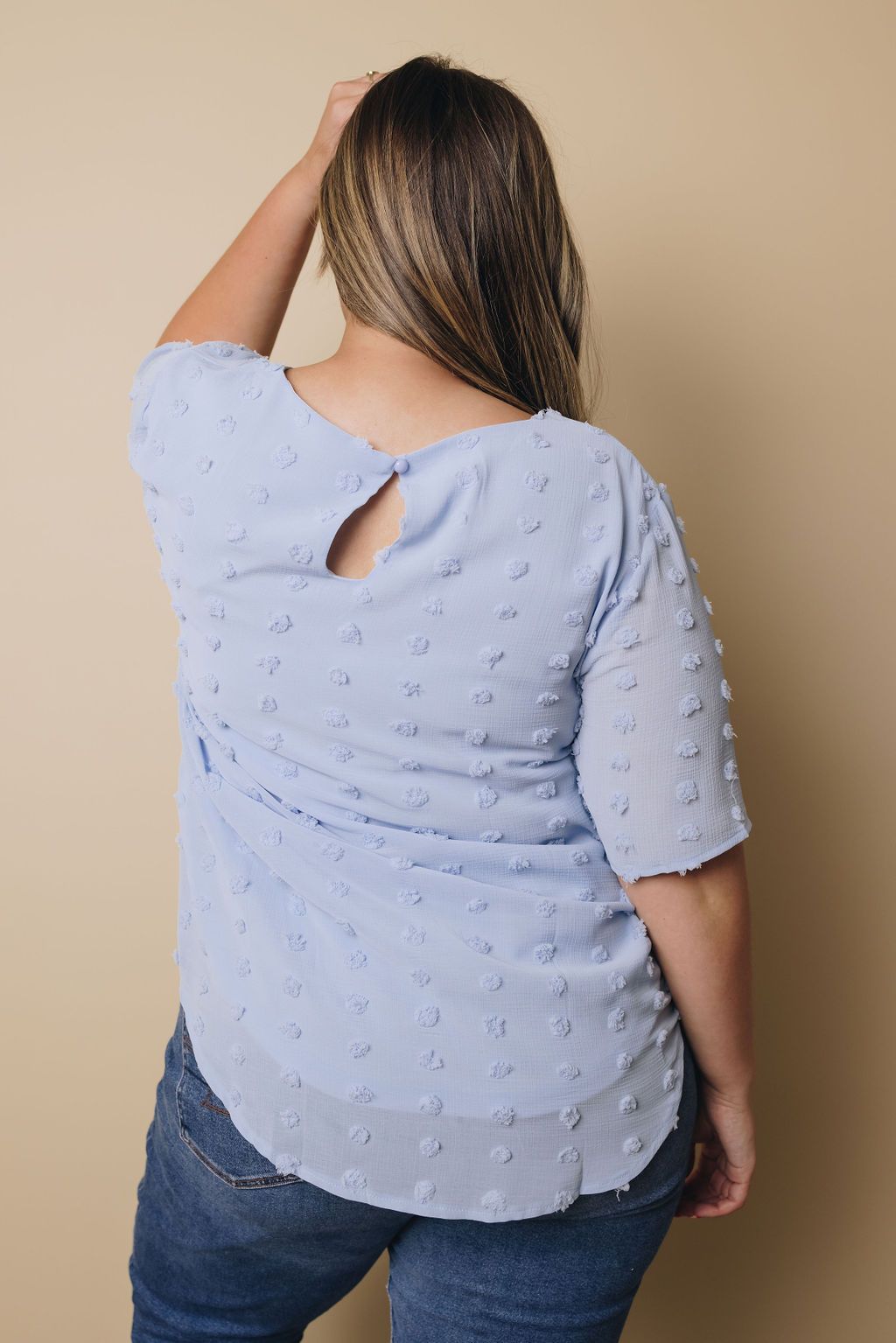 Plus Size - Mac Swiss Dot Top