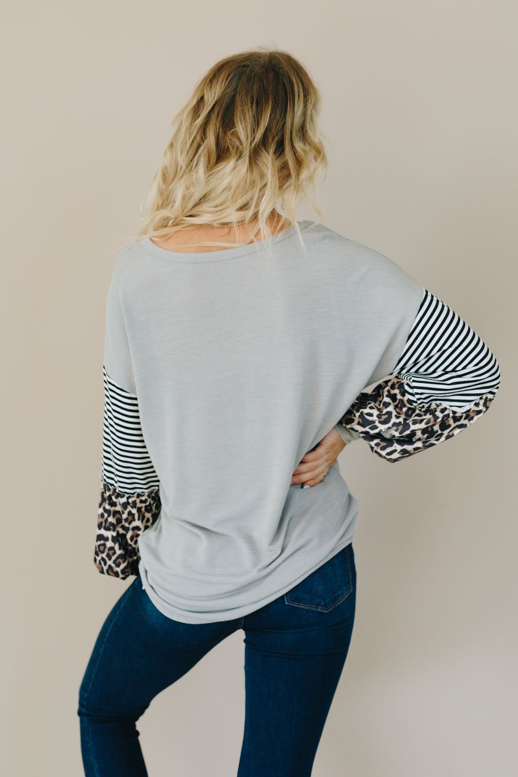 Rock Hard Leopard Stripe Top