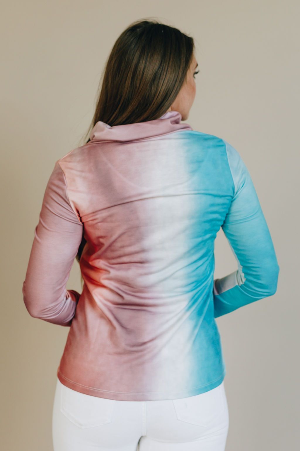 Babes Tie Dye Zipper Pullover