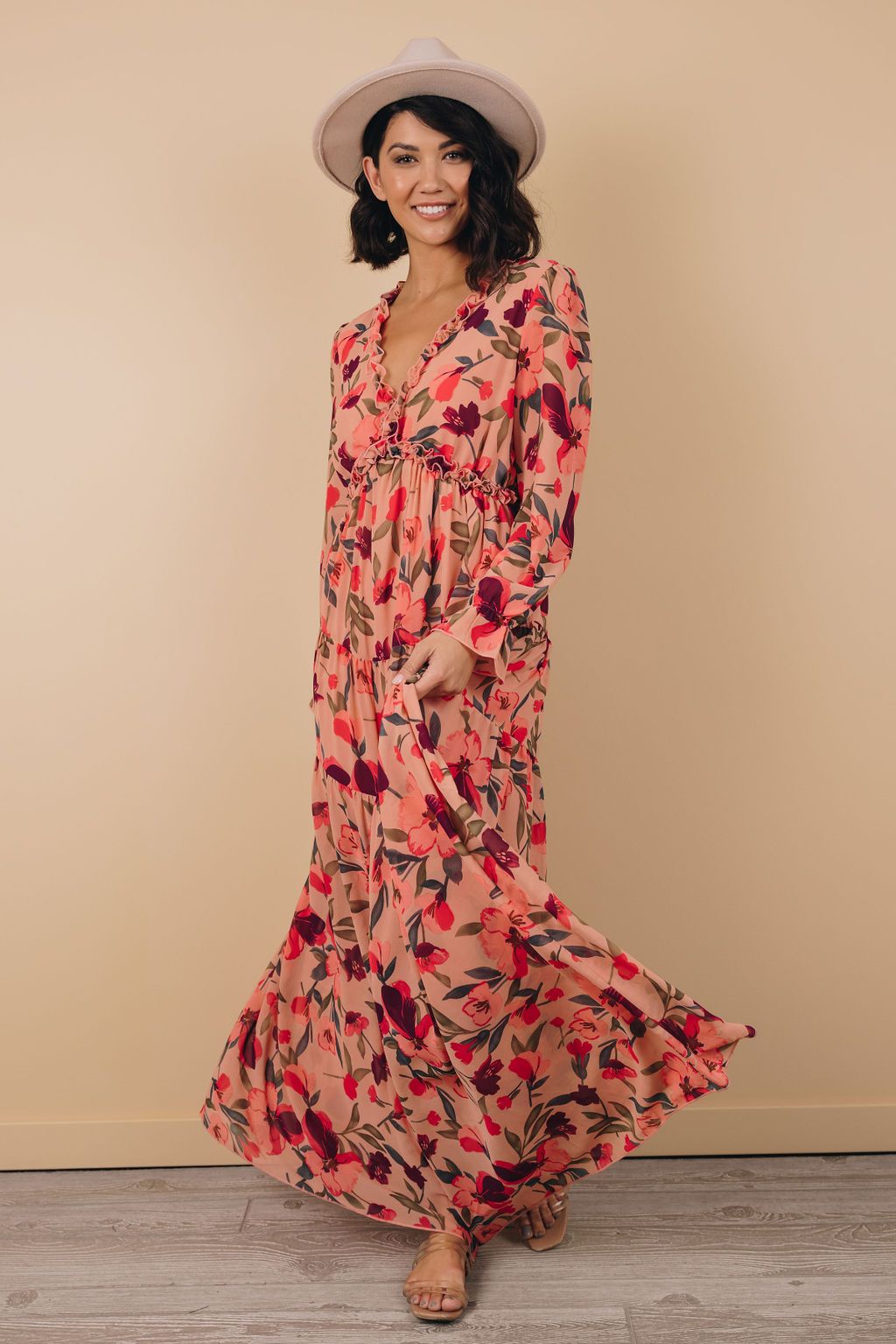 Free Spirit Ruffle Maxi Dress