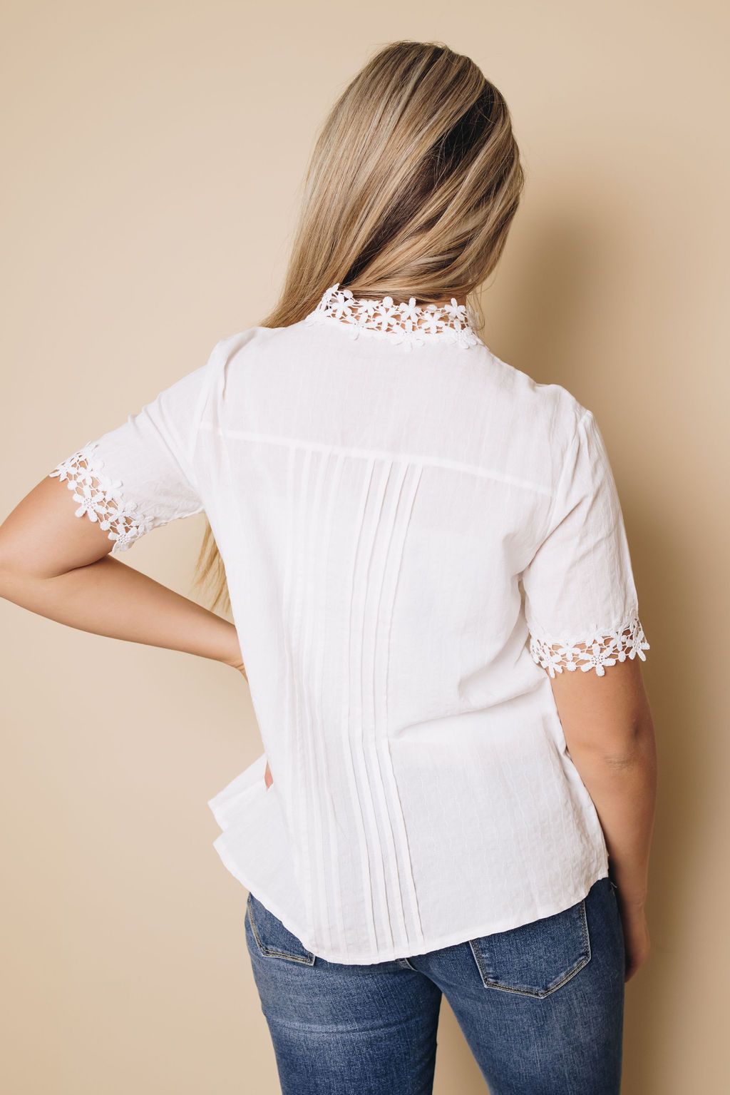 Higgins Lace Short Sleeve Top