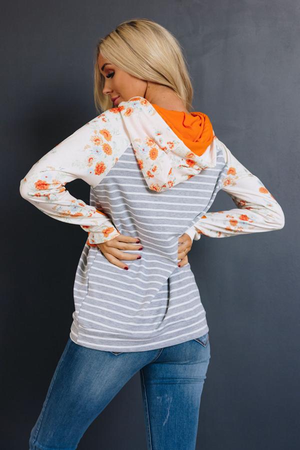 Clemons Double Hooded Patterned Hoodie