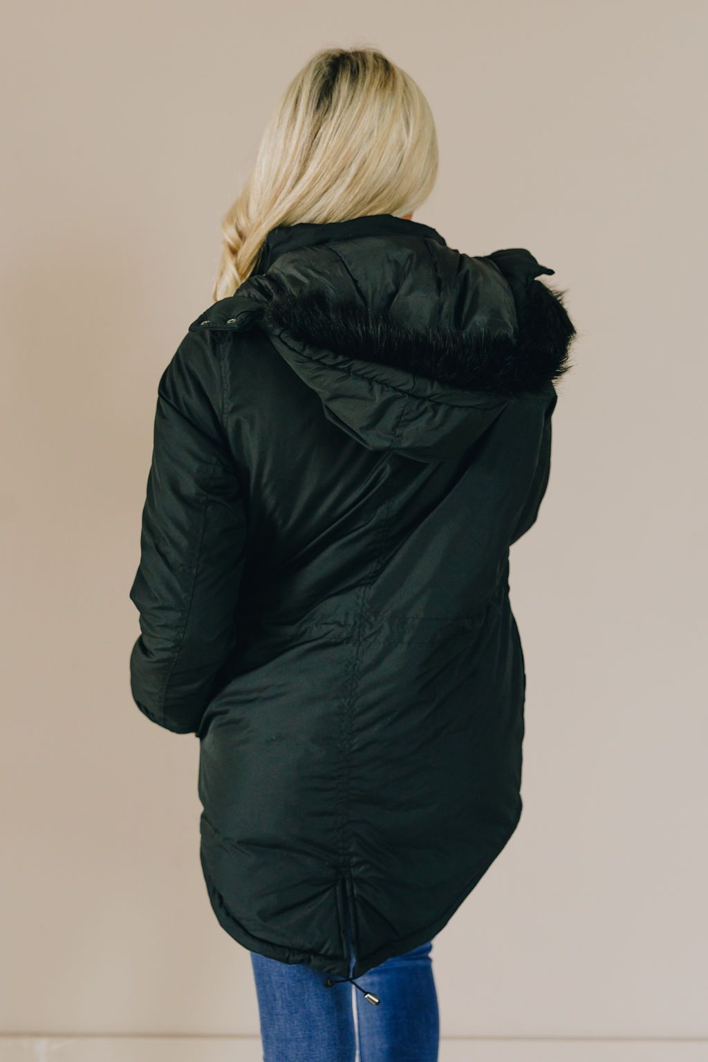 Let's Be Friends Hooded Fur Coat