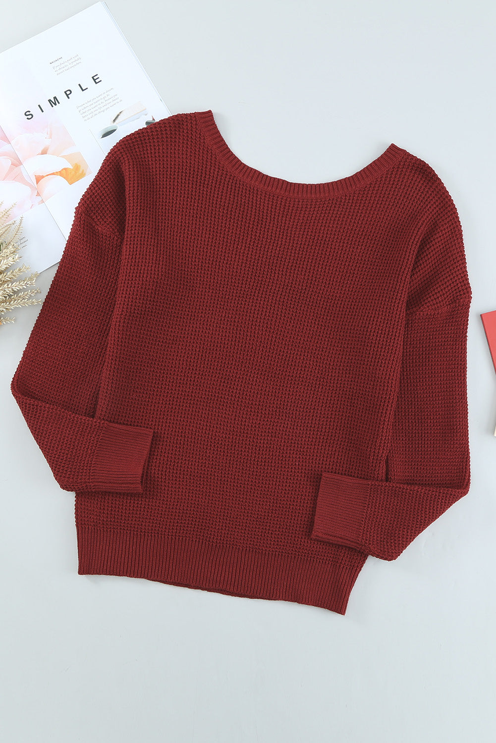 Its Knit to Be Cross Back Sweater