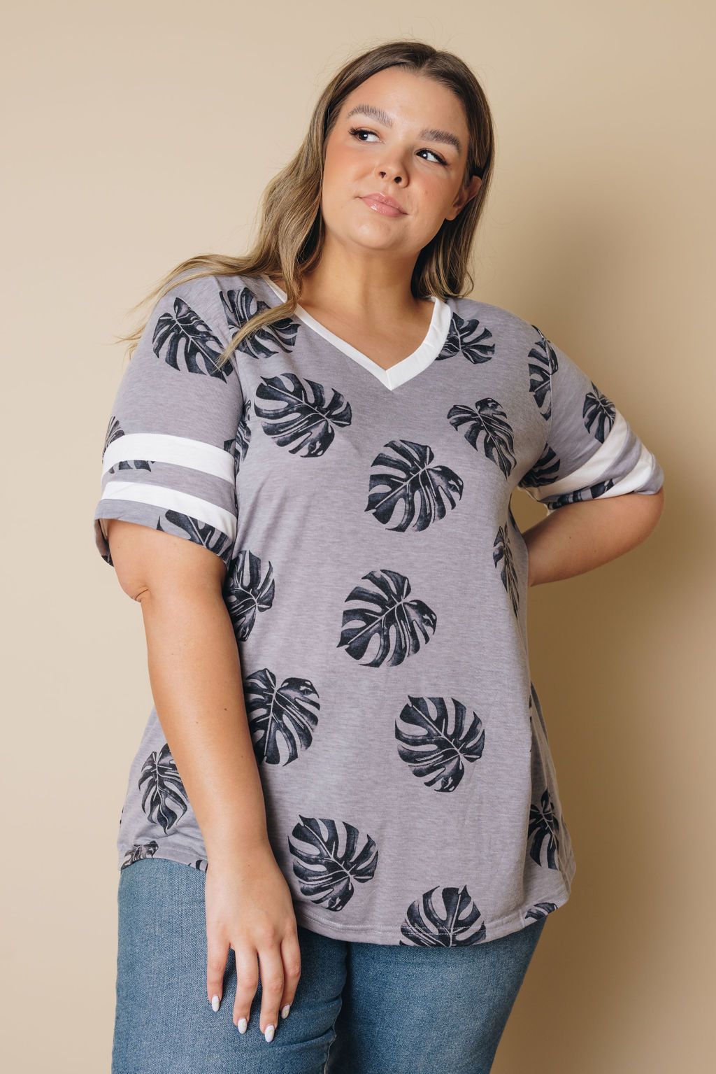 Plus Size - Hariis Patterned Tee