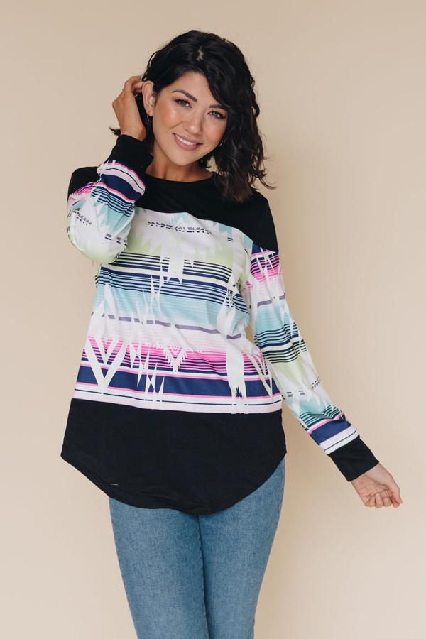 Mesa Tribal Print Top