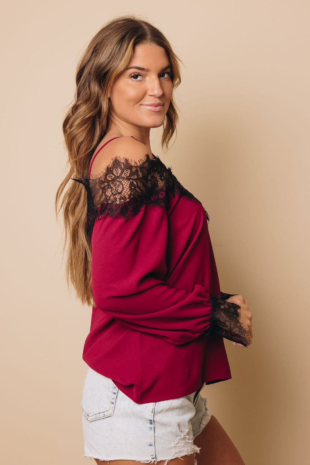 Work Of Art Cold Shoulder Blouse