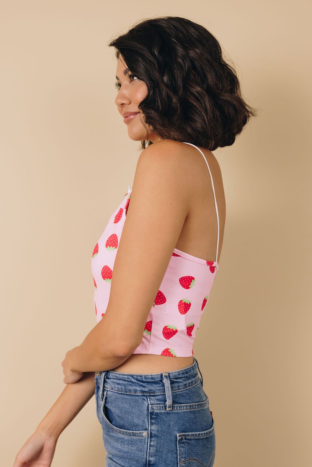 Tanders Cropped Printed Tank