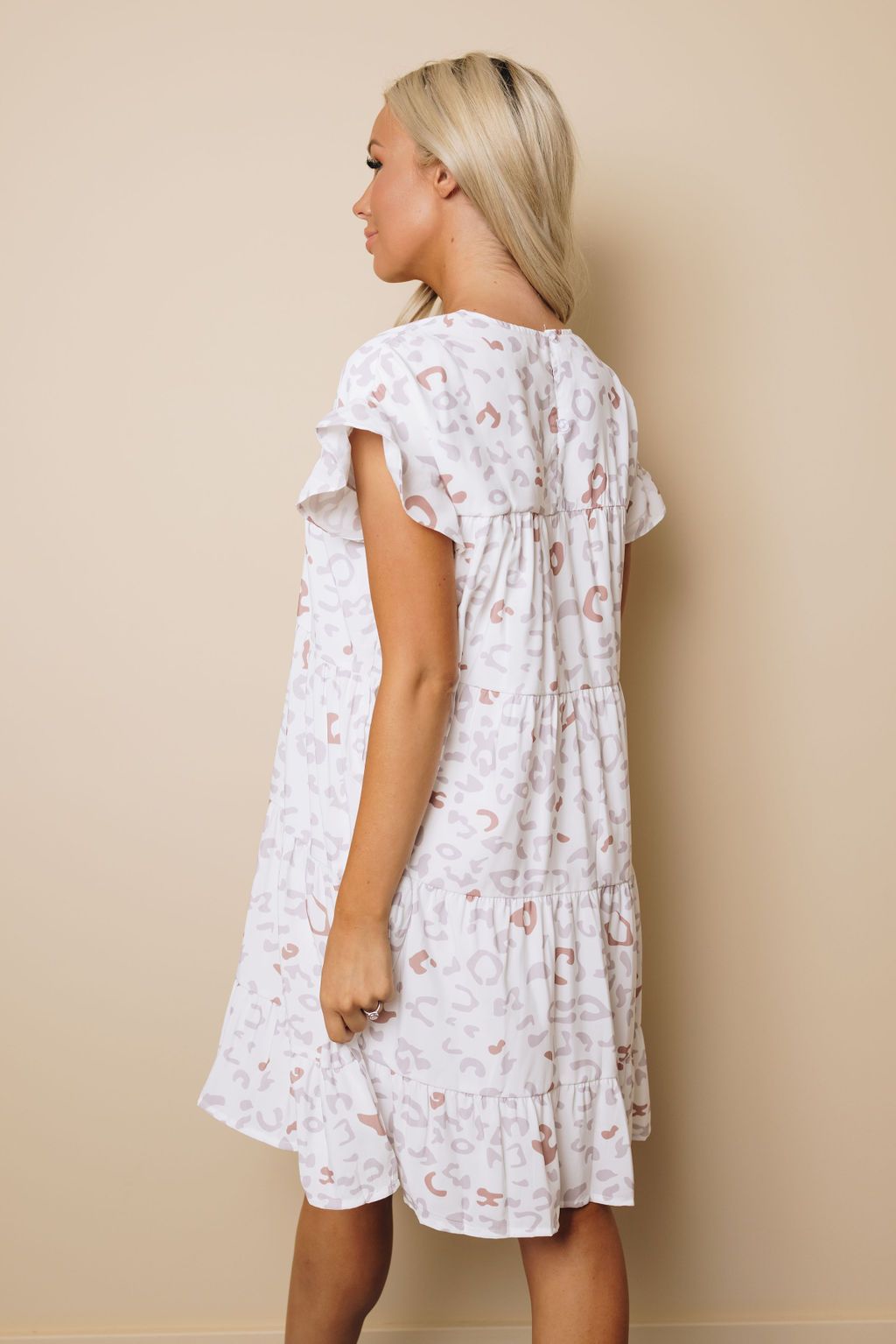 Zoe Leopard Ruffle Dress