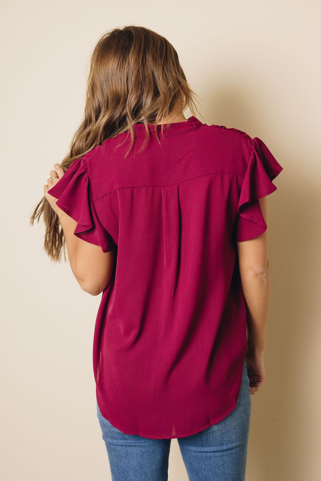 Danny Ruffled Sleeveless Top