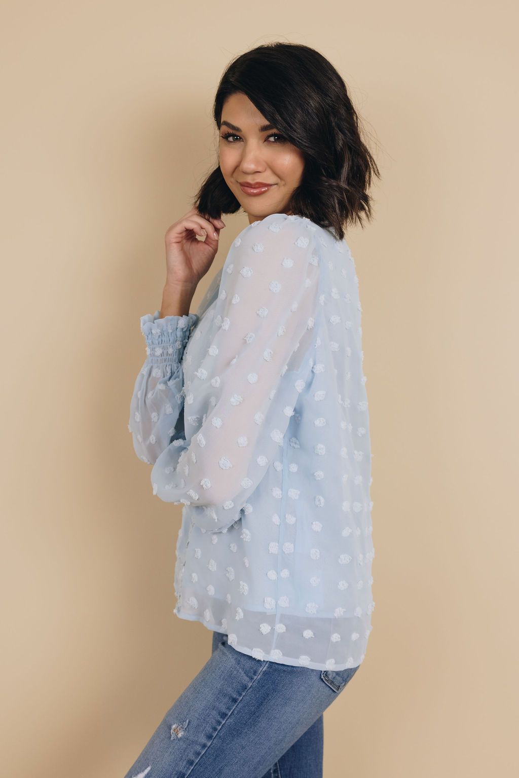 Nourish Yourself Polka Dot Blouse