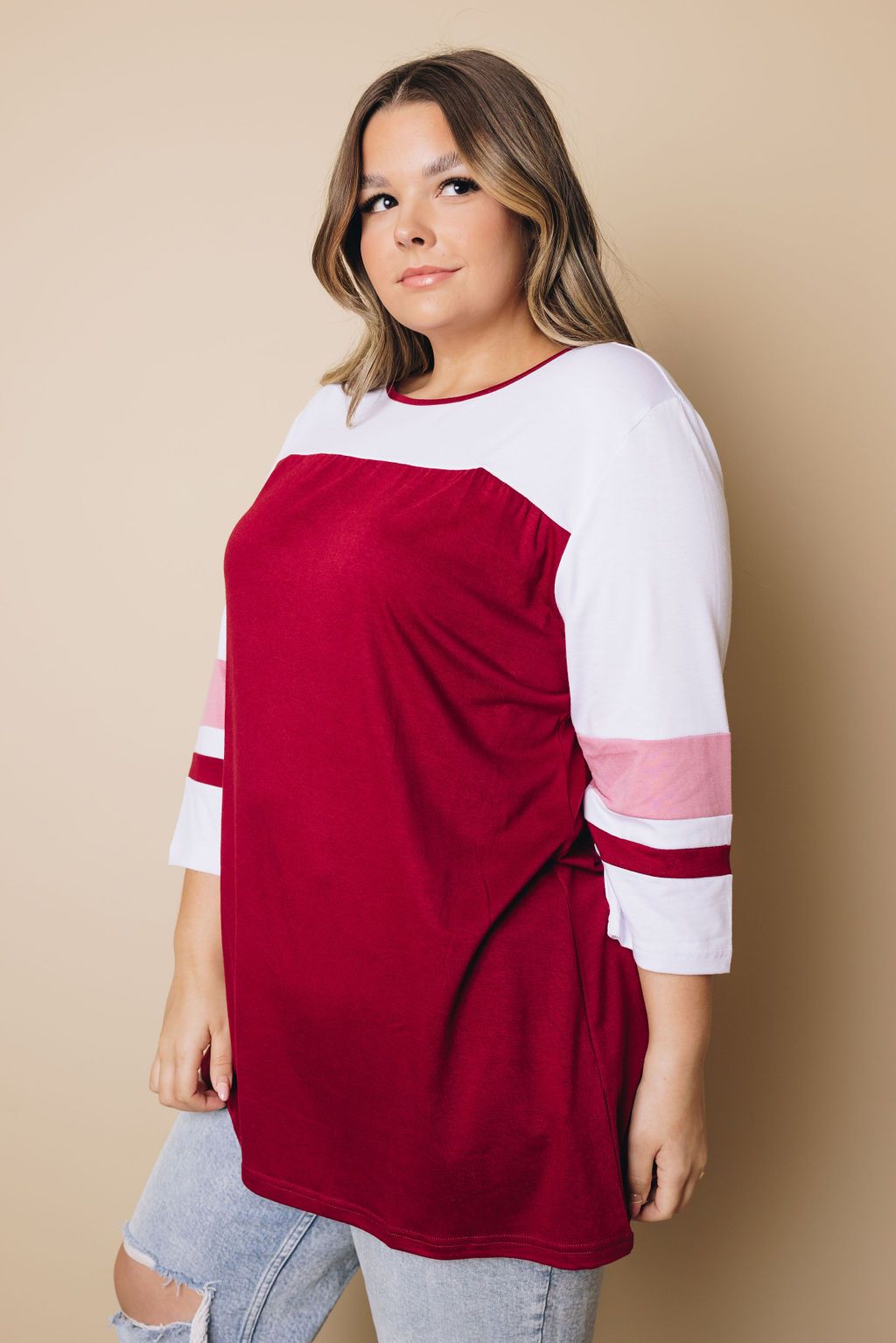 Plus Size - Tevia Colorblock Top