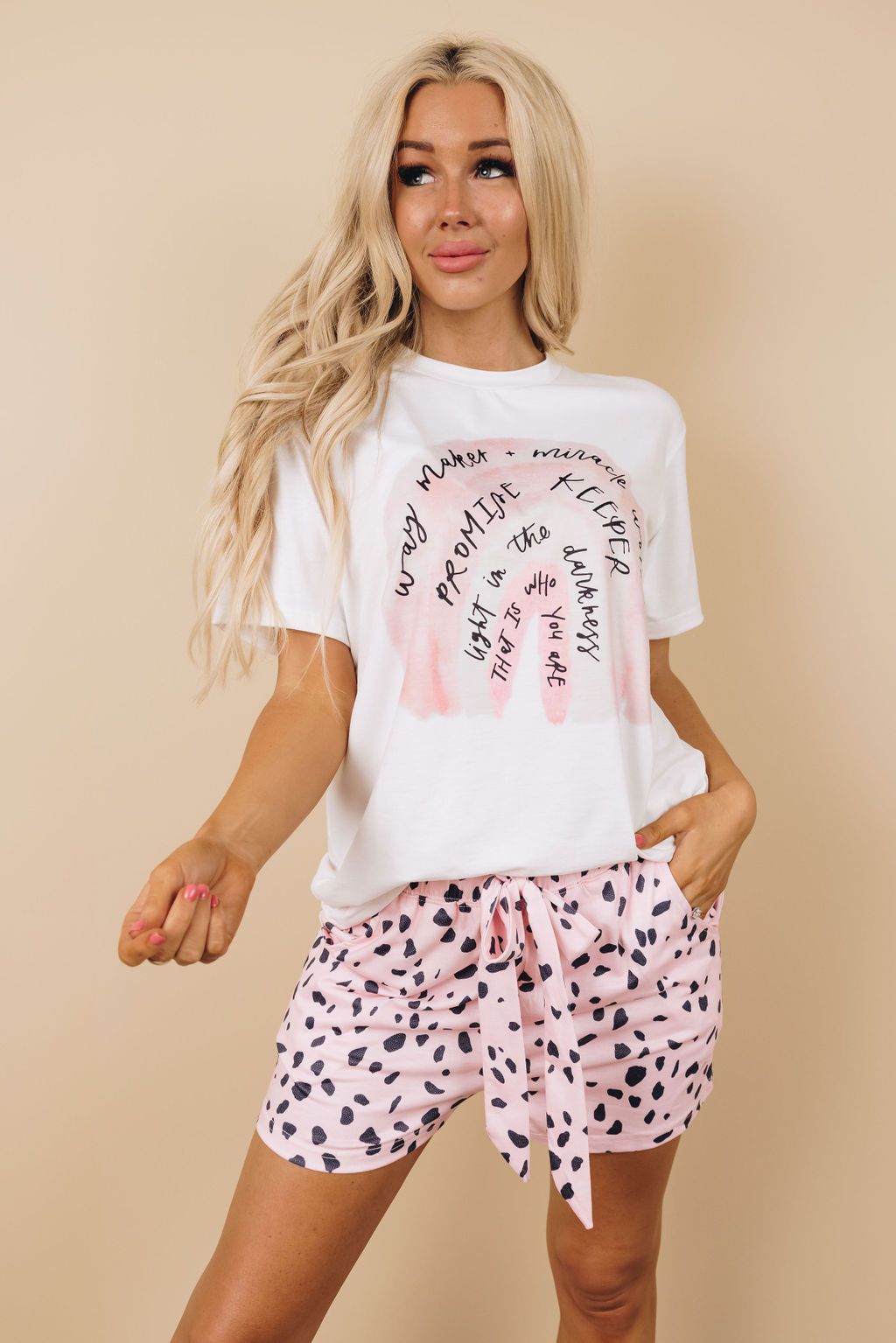 Who You Are Rainbow/Leopard Loungewear Set