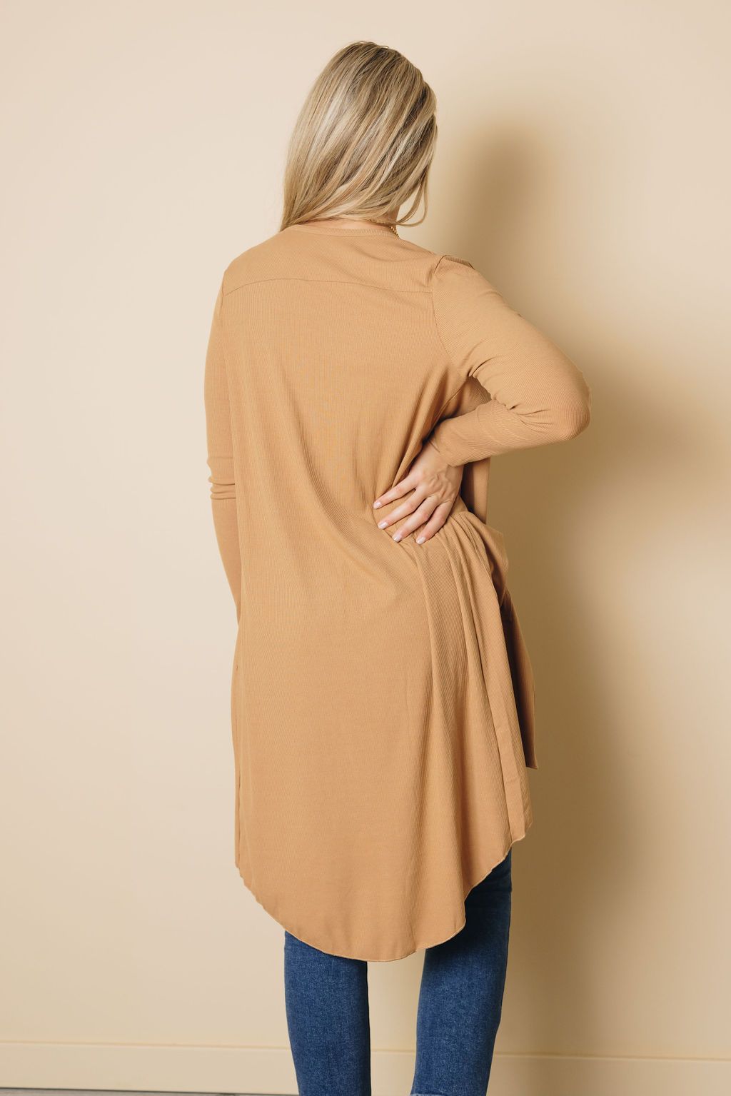 Easy Living High Low Ribbed Cardigan