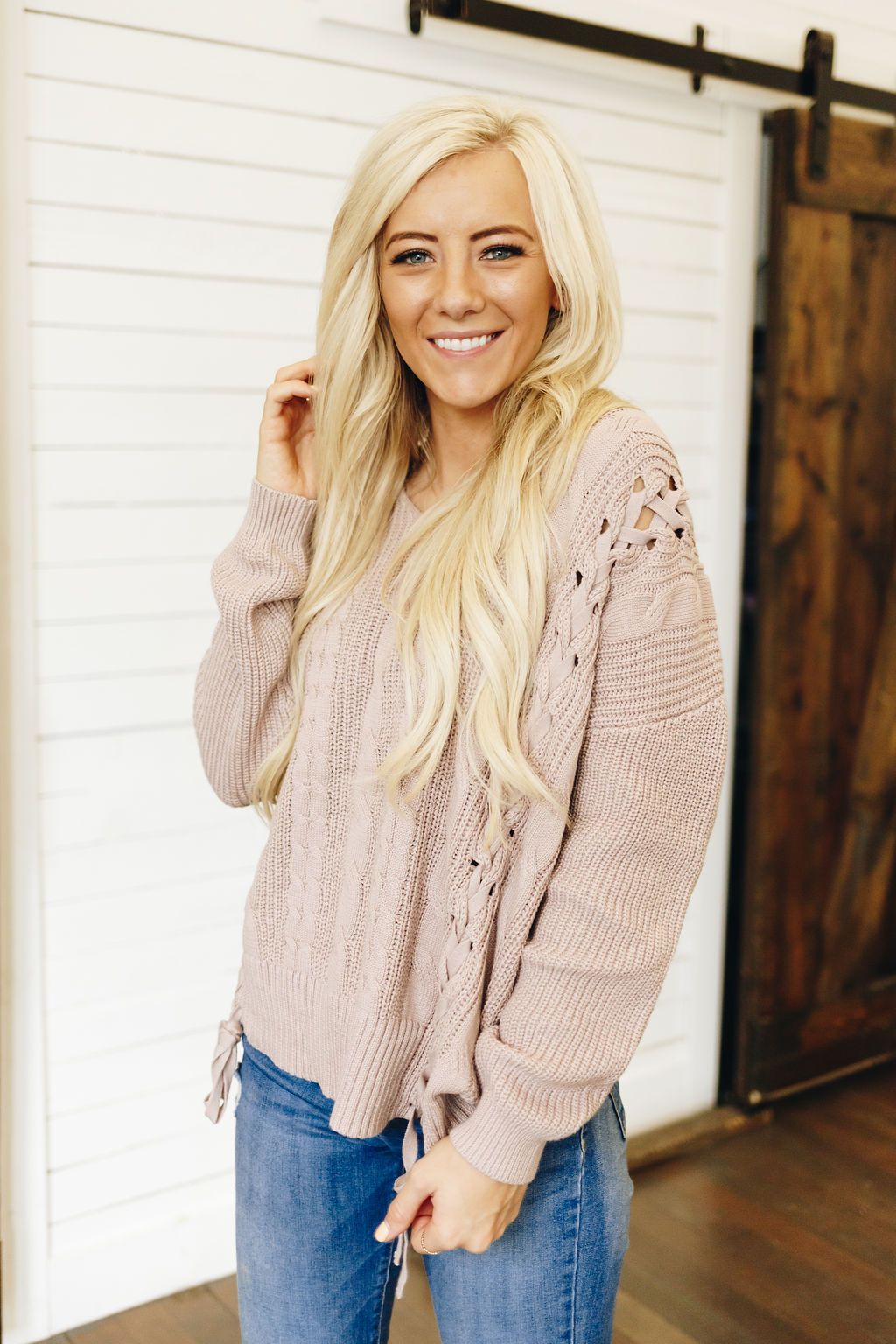 Its A Vibe Cable Knit Sweater