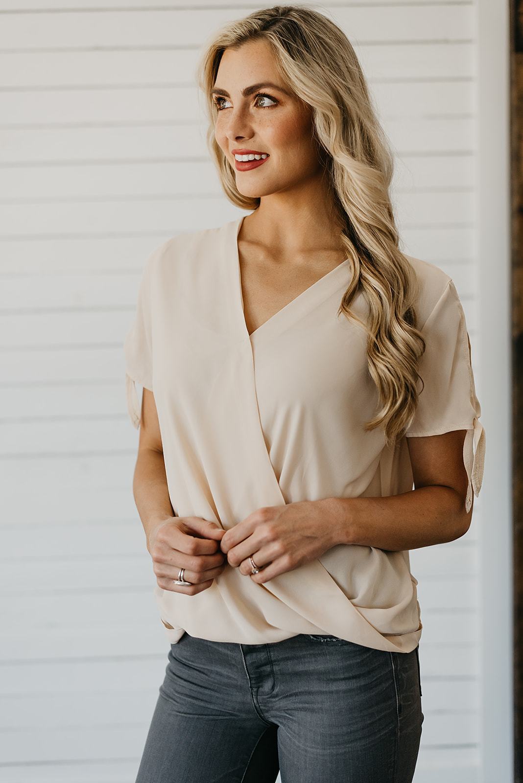 Martha Wrap Tie Top