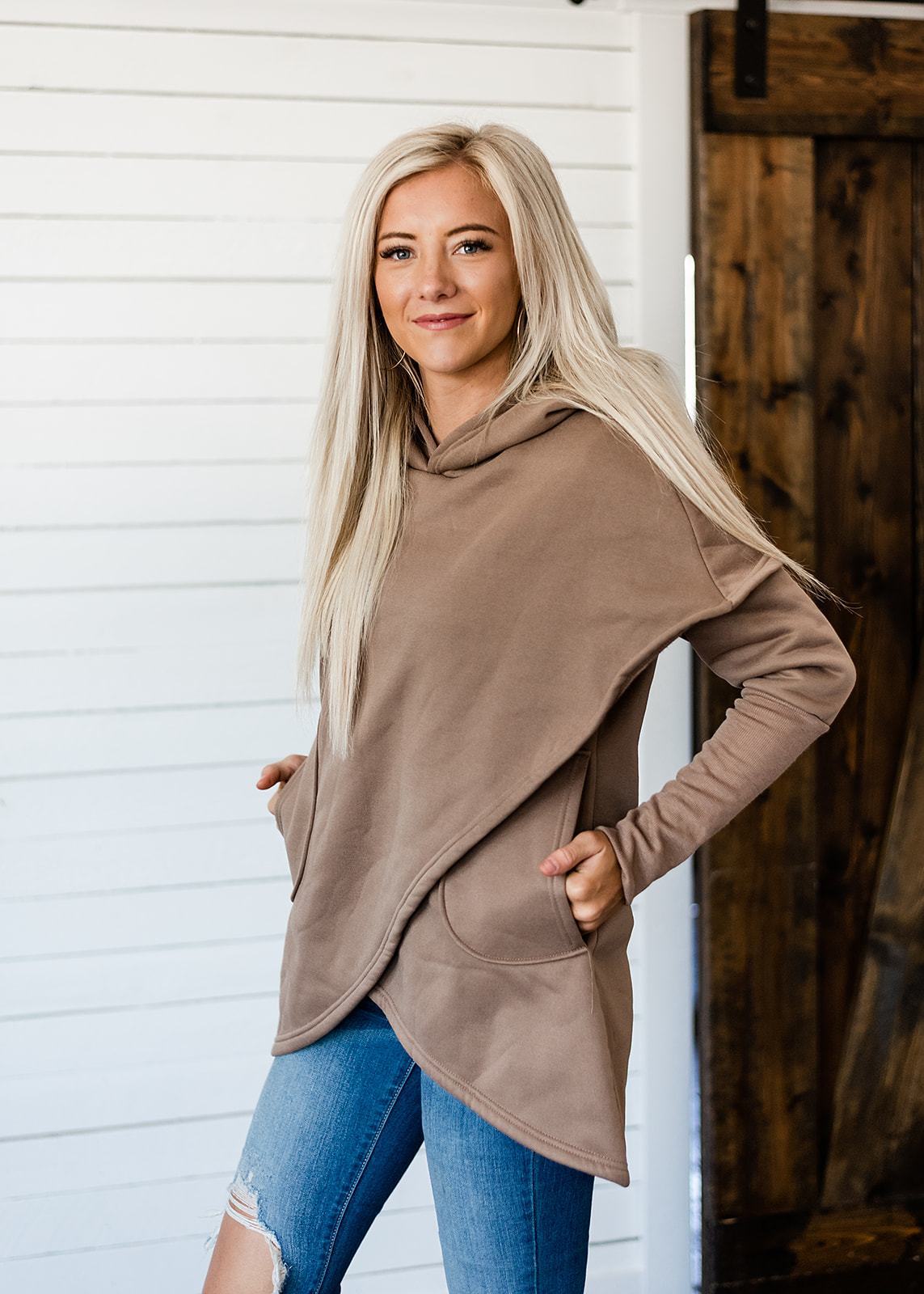 Designer Inspired Wrap Sweater