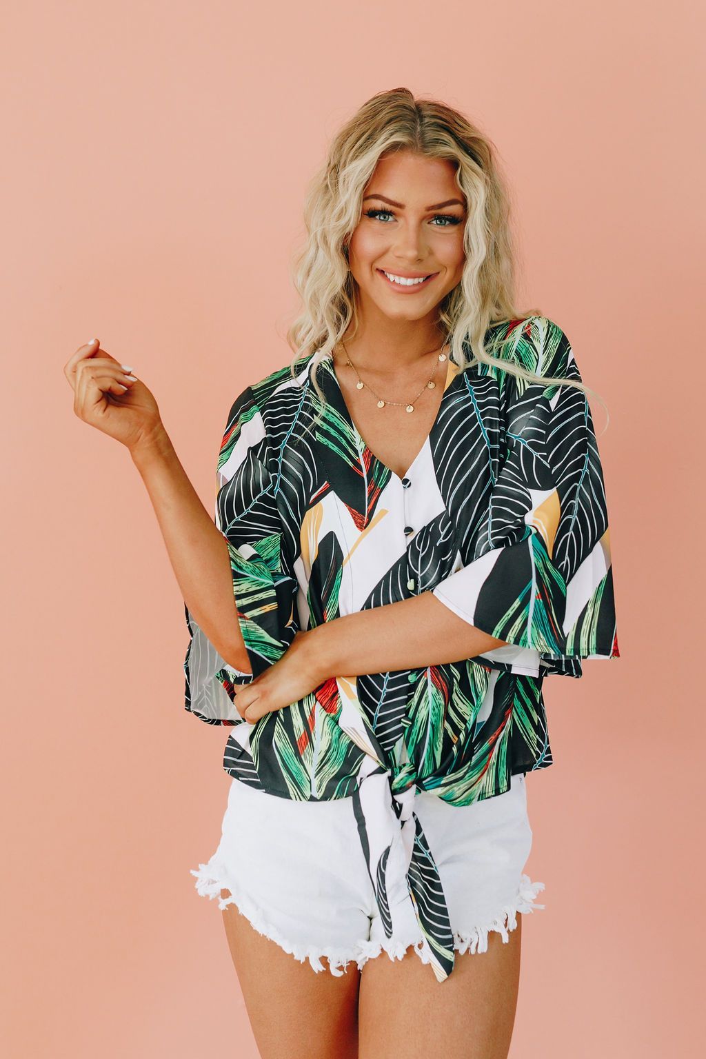 Forever Tonight Tie Detail Top