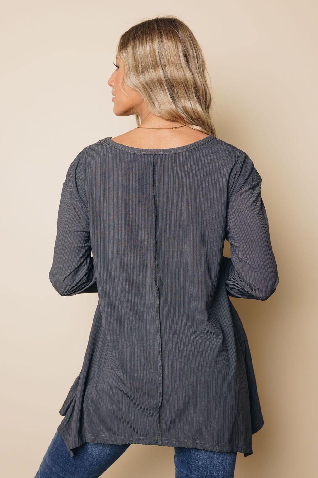 Alayah Hemline Long Sleeve Top
