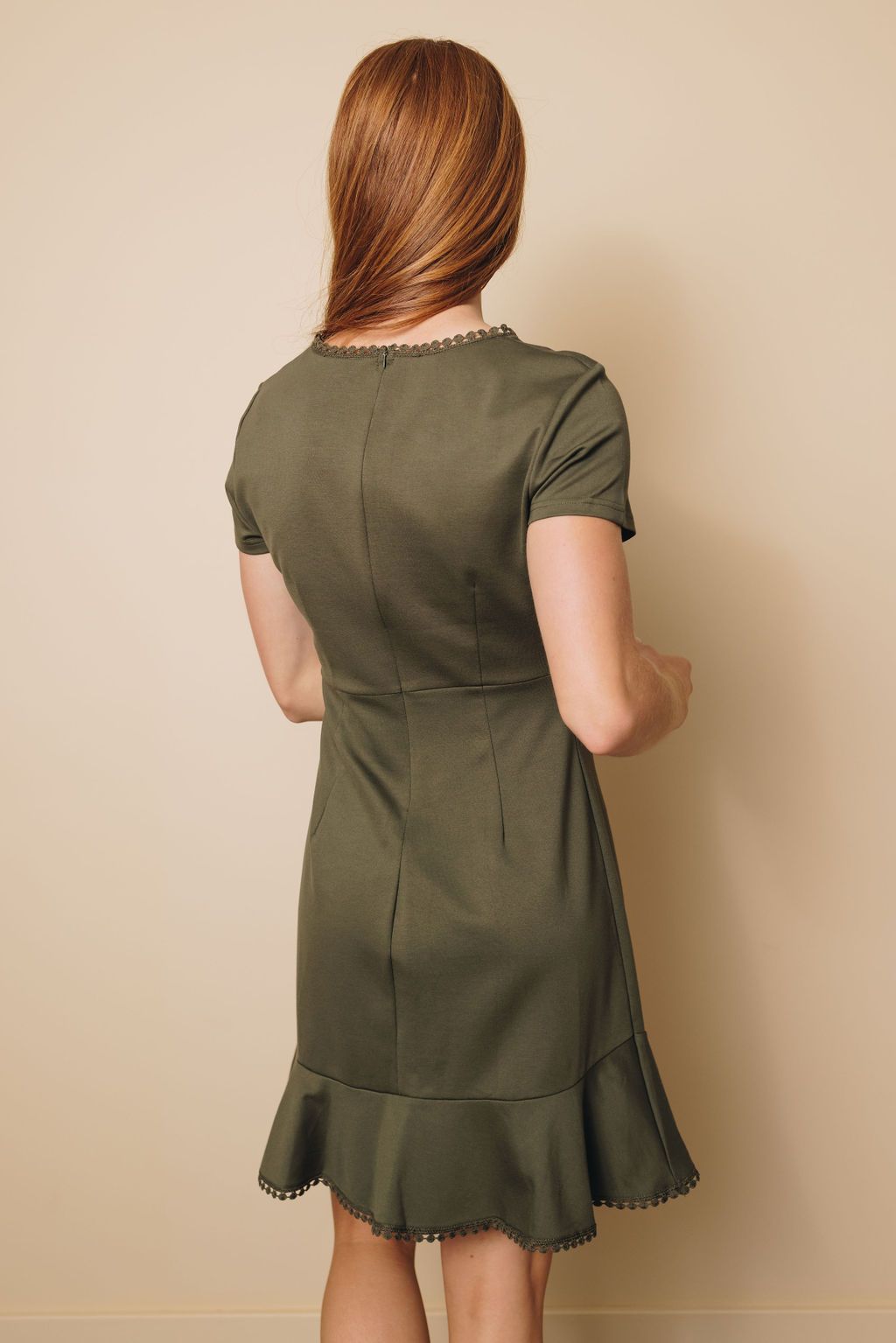 Tassel Ruffle Short Sleeve Mini Dress