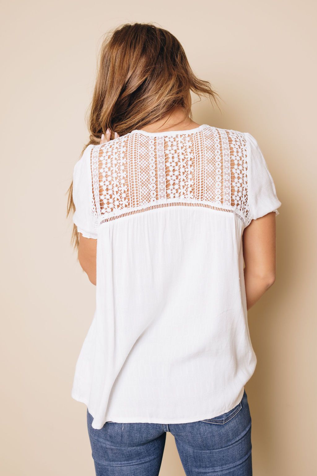 Darion Lace Crochet Shirt