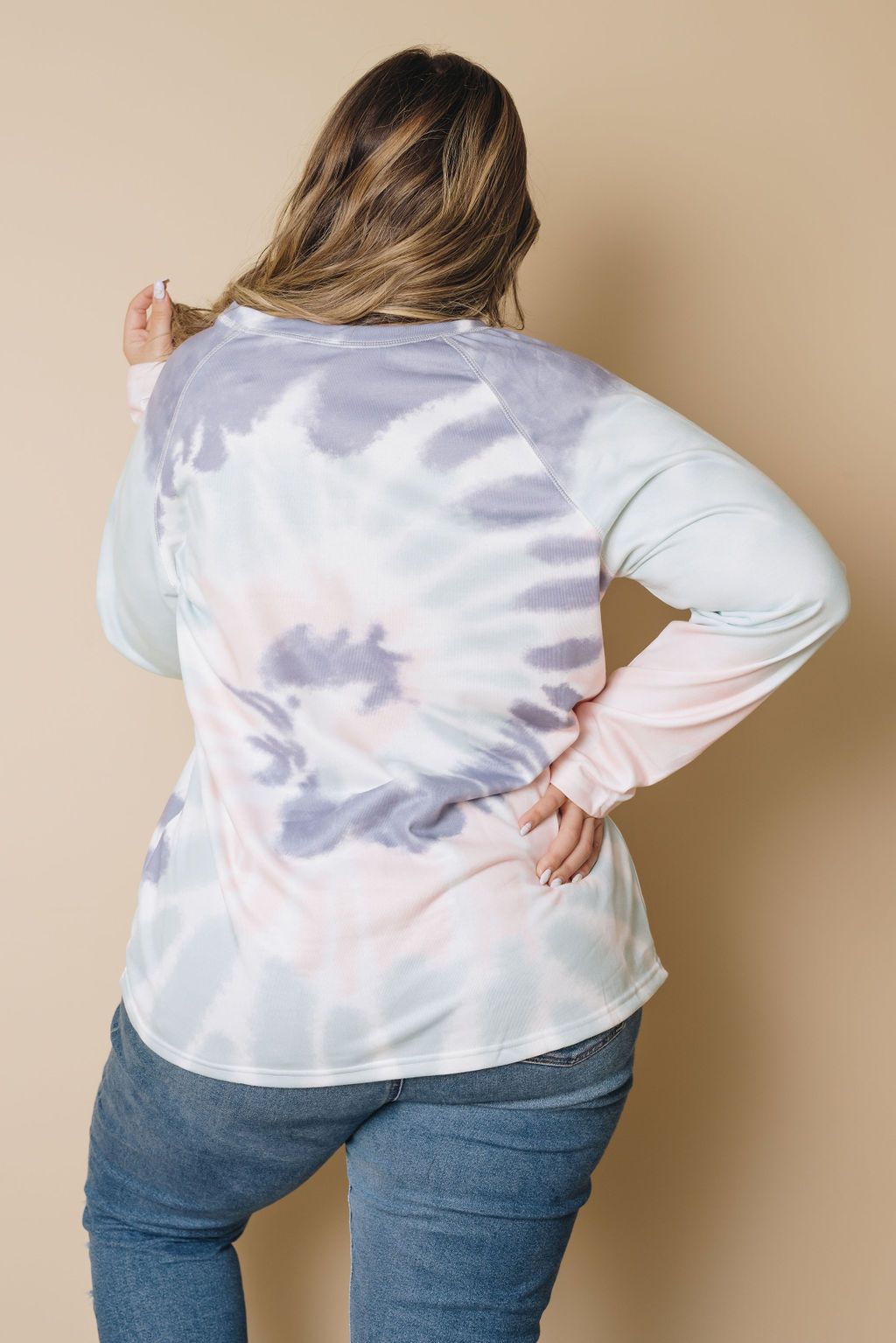Plus Size - Jace Raglan Tie-Dye Top