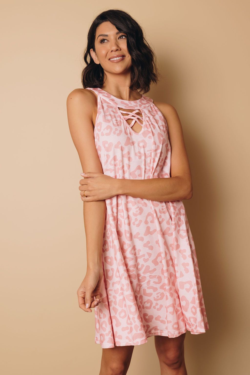 Pauline Leopard Midi Tank Dress