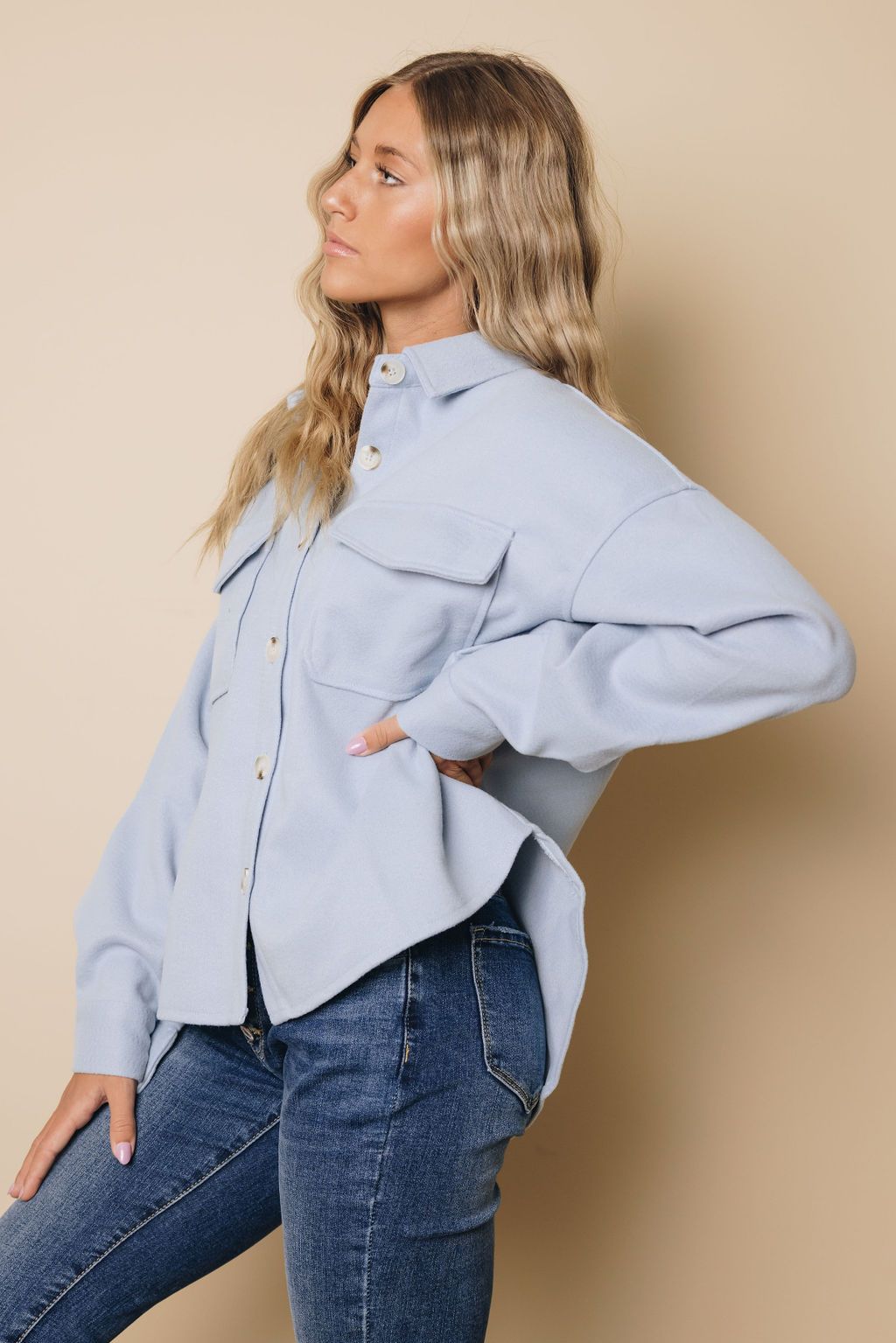 Cecile High Low Hem Coat