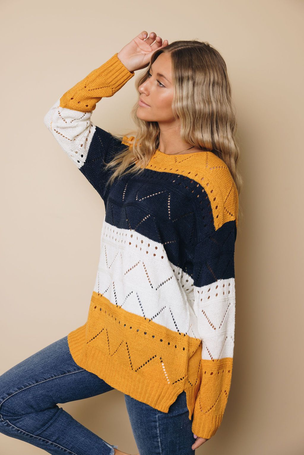 Gracie Color Block Sweater