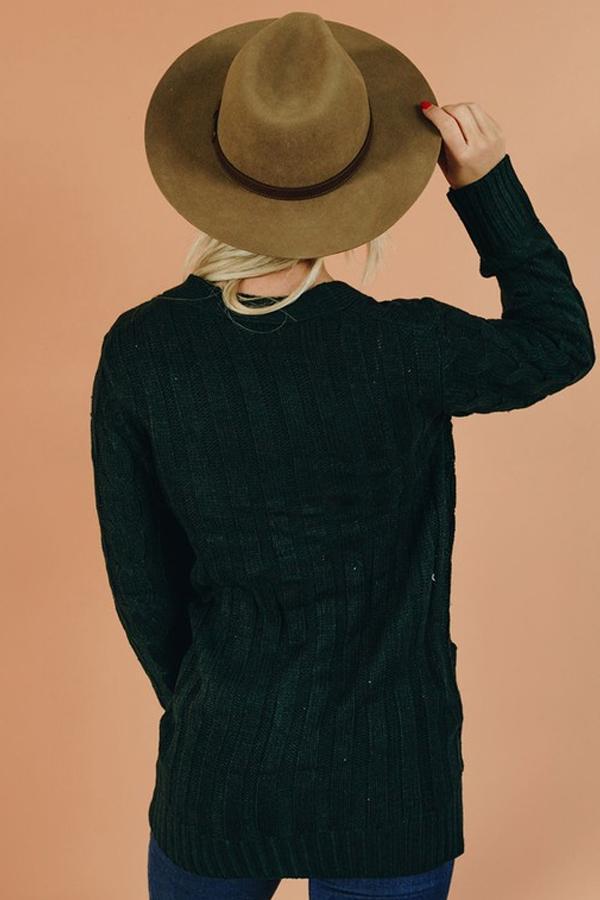 Golden Moon Knit Pocket Cardigan